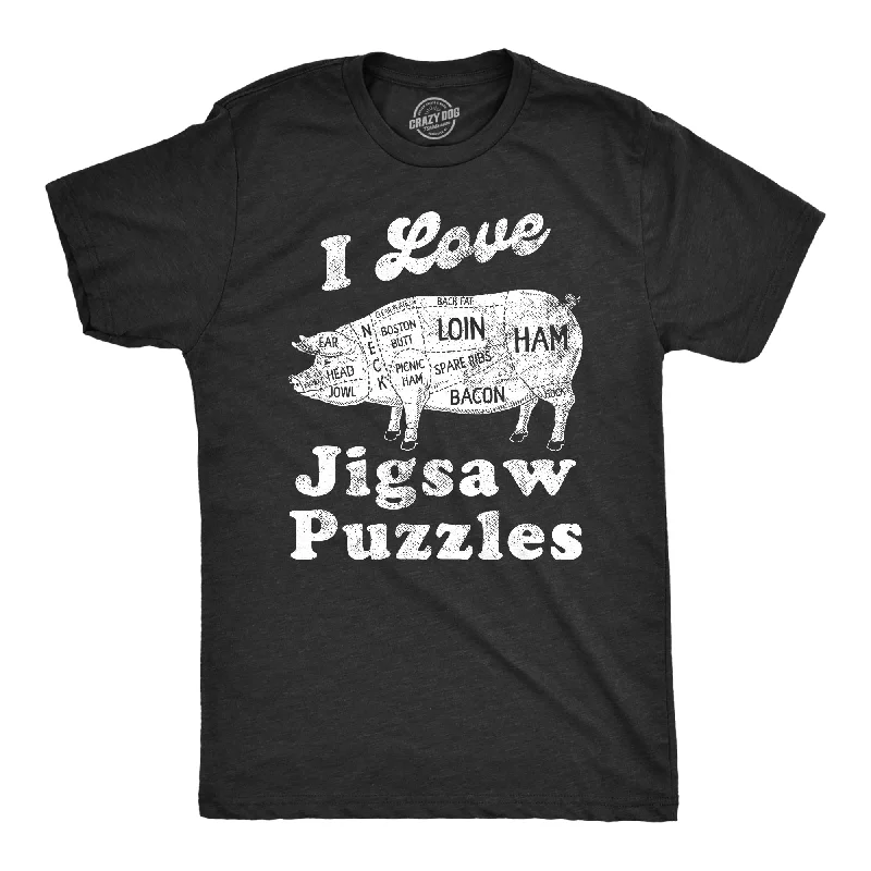 I Love Jigsaw Puzzles Men's T Shirt