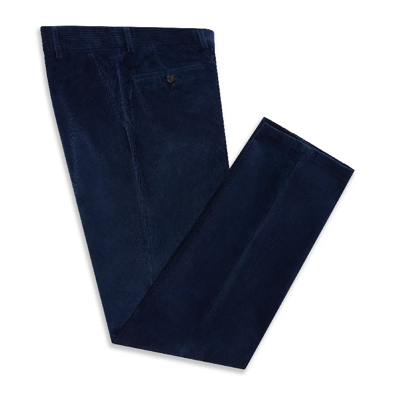 Thomas Navy Cotton Corduroy Trouser