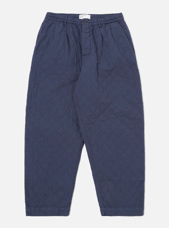 Universal Works Oxford Pant in Dark Navy Quilt Cotton