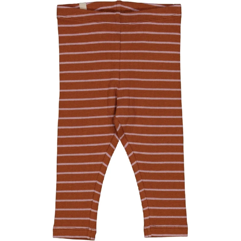 Rib Leggings - bronze stripe