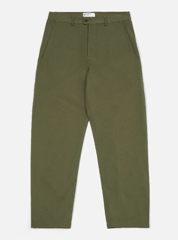 Universal Works Curved Pant in Light Olive Twill