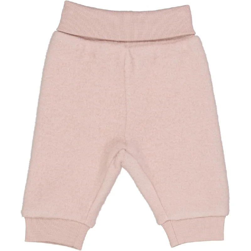 Wool Fleece Trousers - rose powder