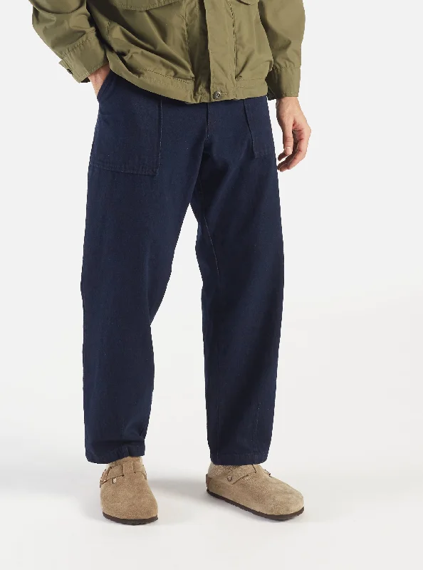 Universal Works Fatigue Pant in 11oz Indigo Denim