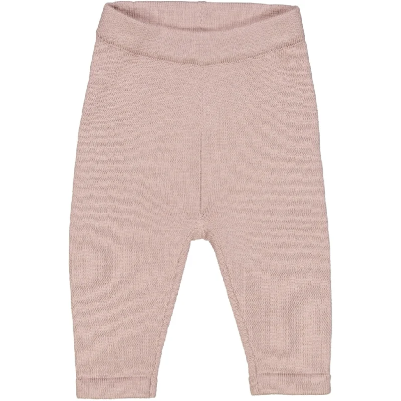 Wool Knit Trousers Neel - rose powder