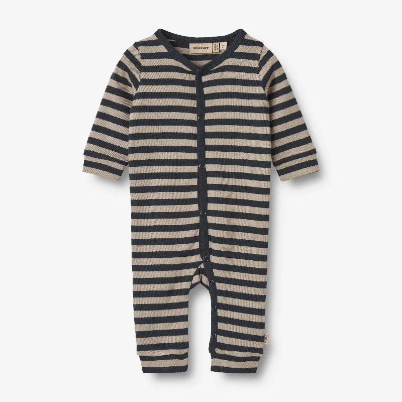 Jumpsuit L/S Bendji - navy stripe