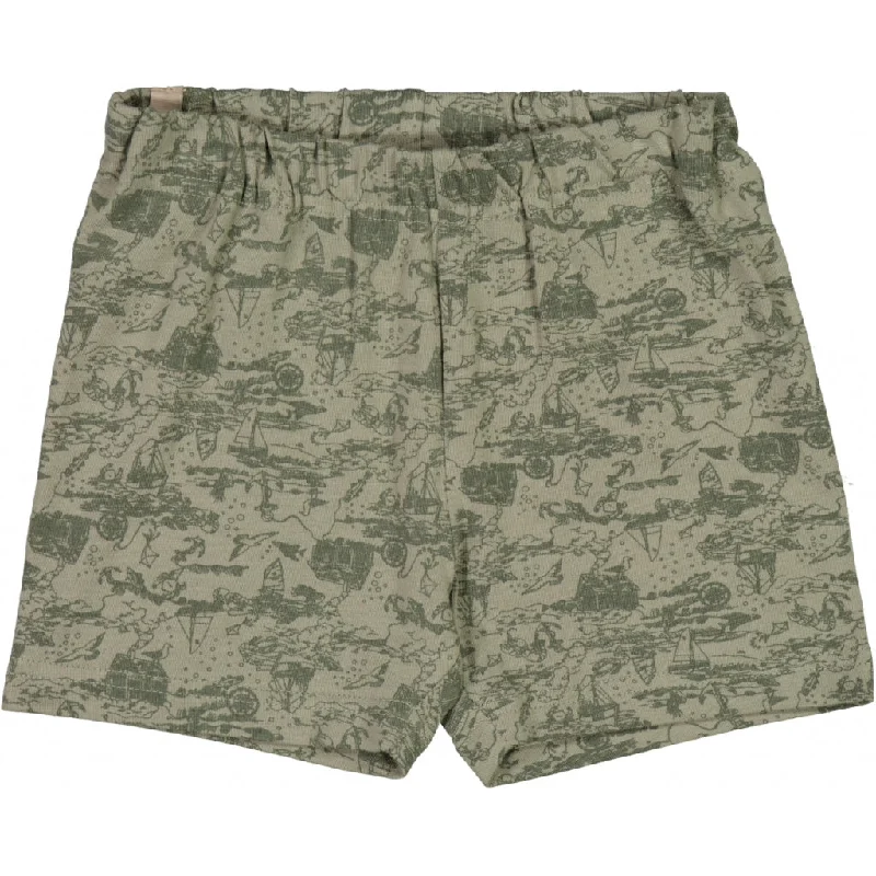 Shorts Bjørn - dried sage sealife