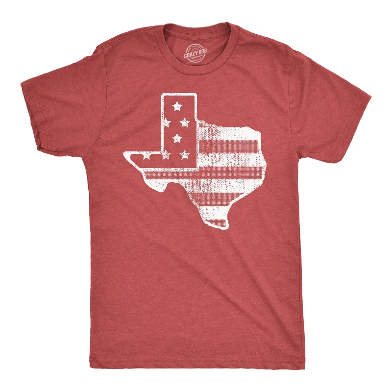 American Flag Texas Men's T Shirt