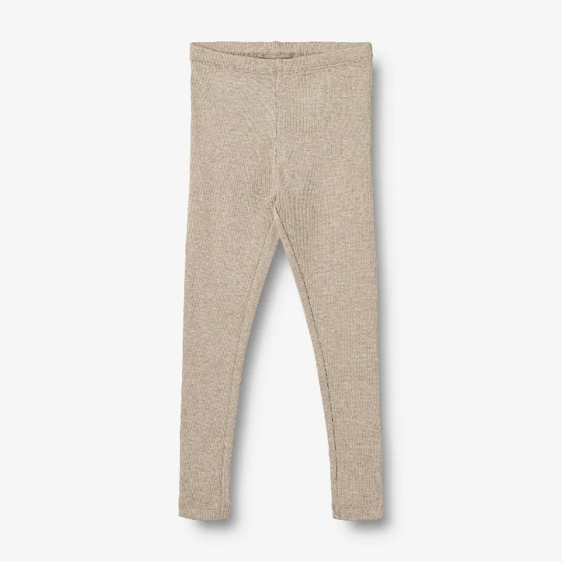 Rib Leggings Maddy - gravel melange