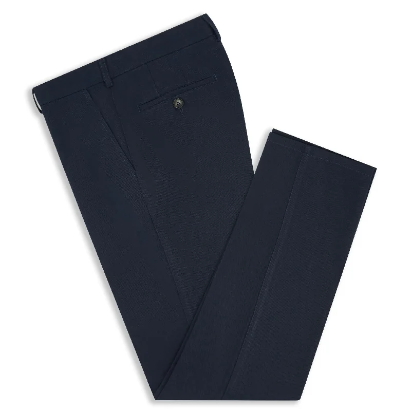 Terrance Navy Cotton Twill Trouser