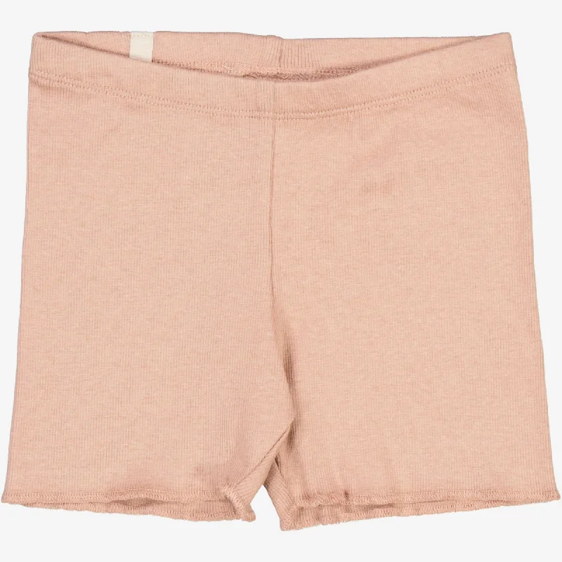 Rib Shorts - rose dawn