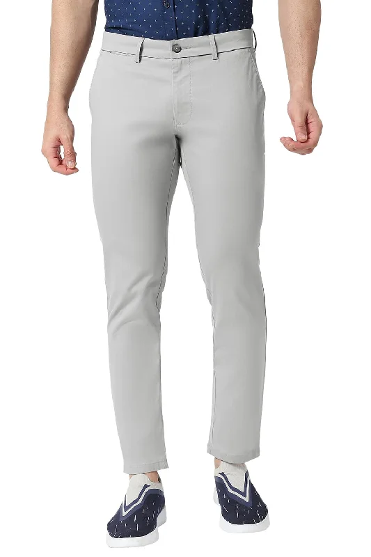 Tapered Fit Cotton Stretch Trousers