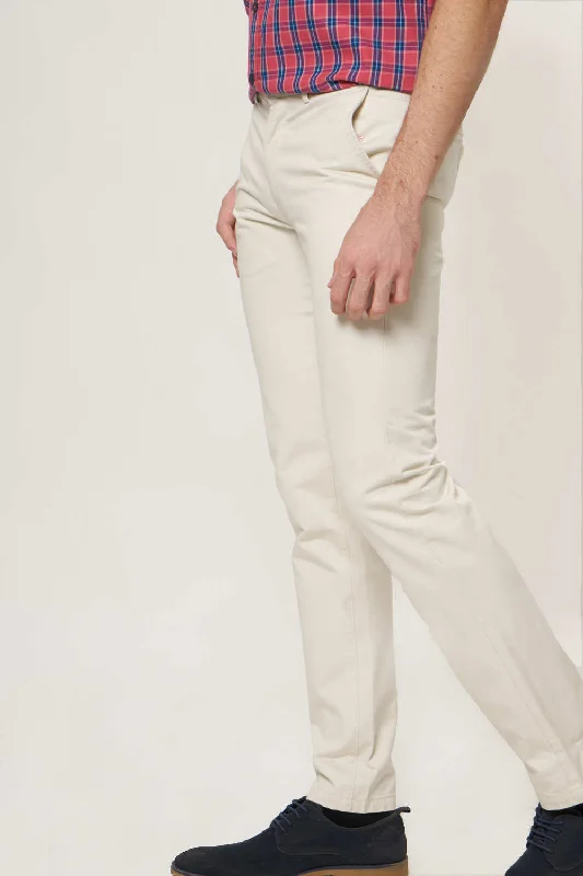 Tapered Fit Cotton Trouser