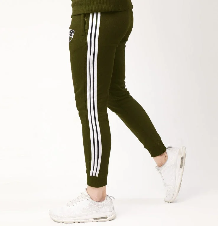 Tf-Olive Three Stripes PolyFleece Bottoms