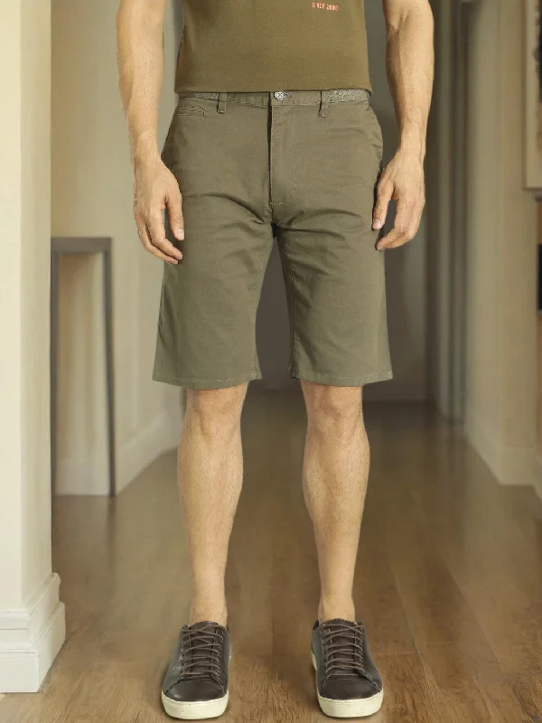 Men Solid Cotton Shorts