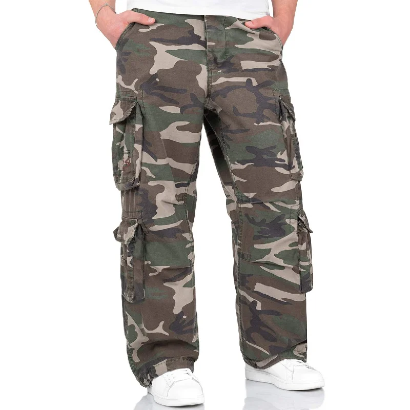 Surplus Airborne Vintage Trousers Woodland Camo