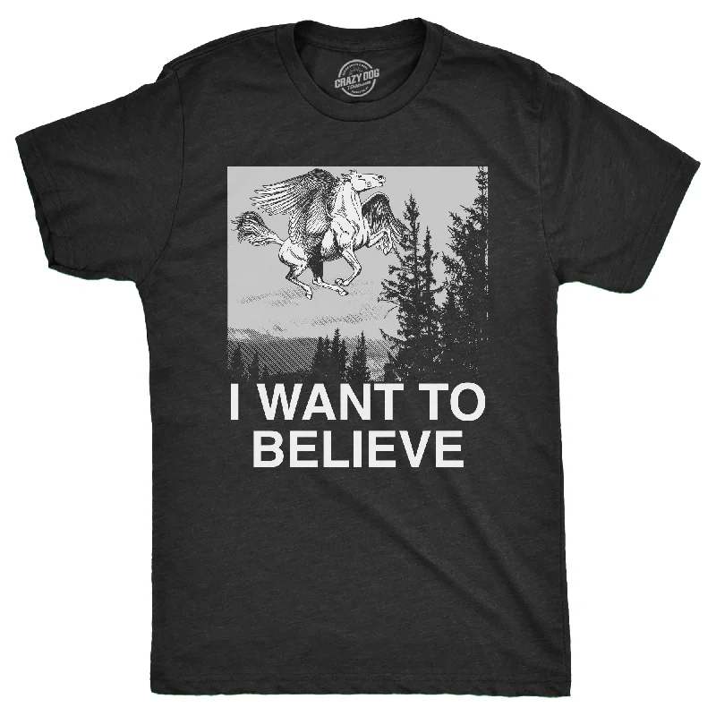 I Want To Believe Pegasus Men's T Shirt