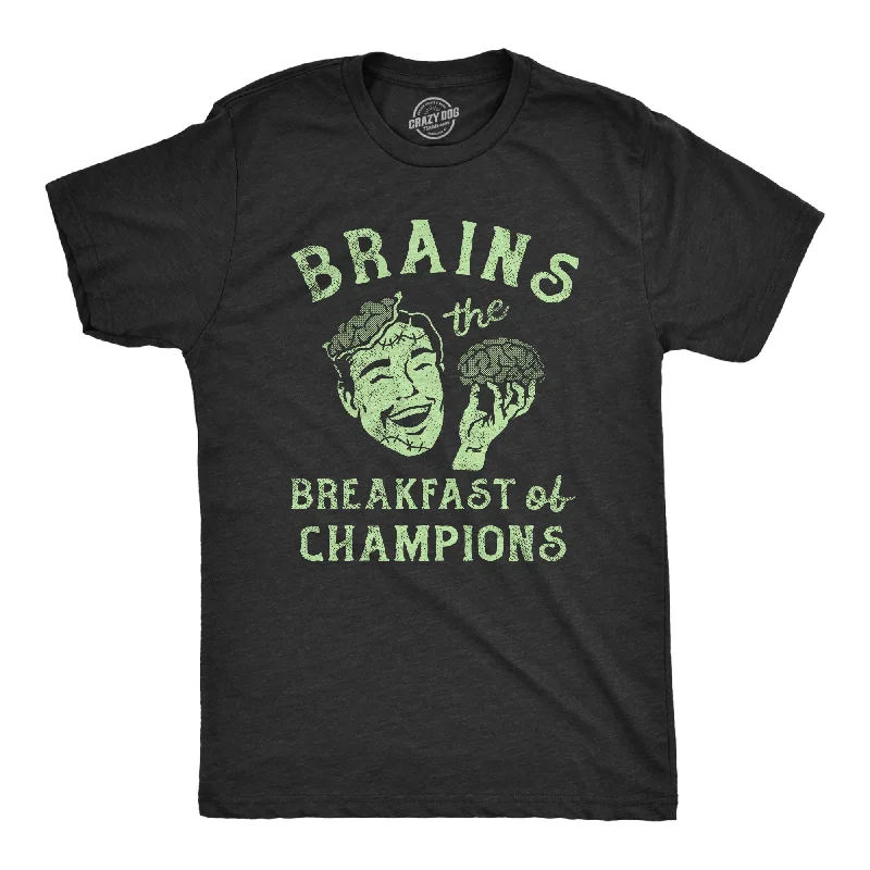 Brains The Breakfast Of Champions Men's T Shirt