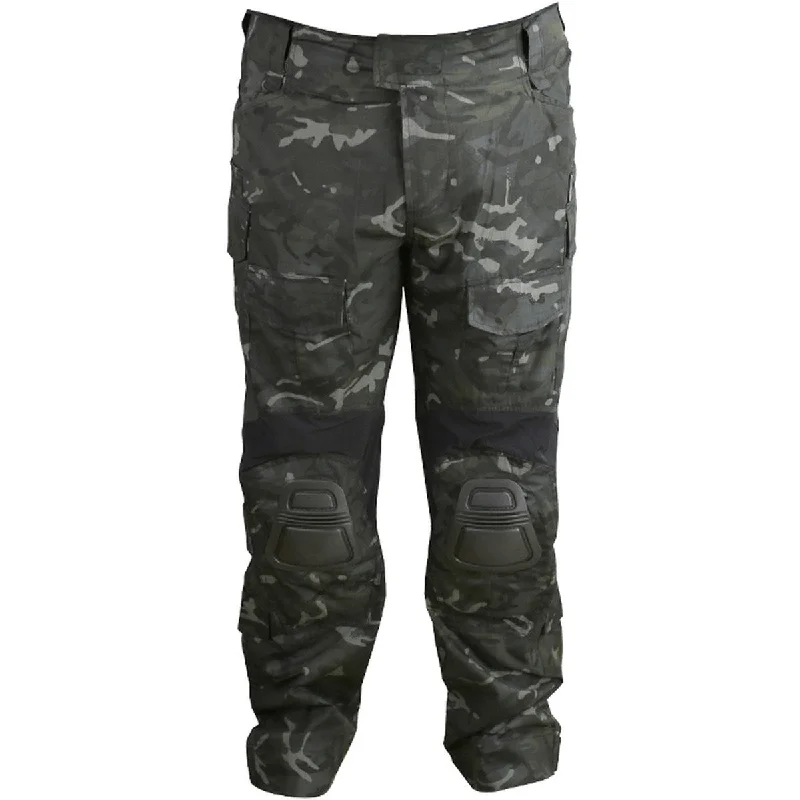 Kombat Spec-Ops Trousers with Knee Pads Black BTP Camo