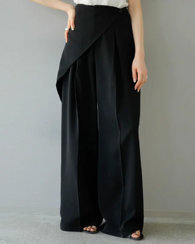 WIDE LEG TROUSERS WITH WRAP AROUND