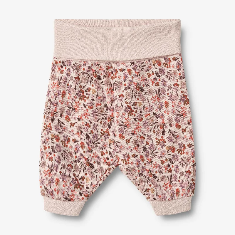 Jersey Pants Cody - pale rose flowers