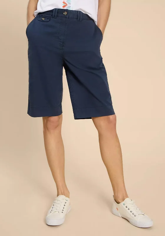 White Stuff Hayley Organic Cotton Shorts, Dark Navy