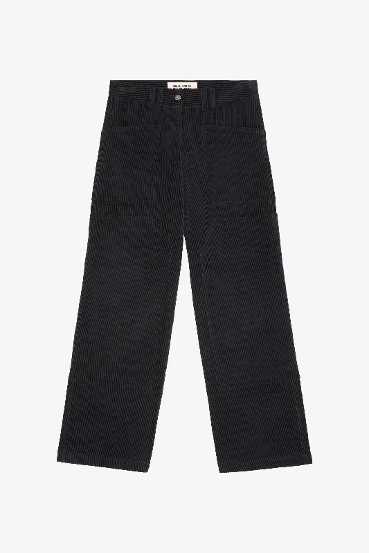 PATCH CORDUROY PANTS BLACK