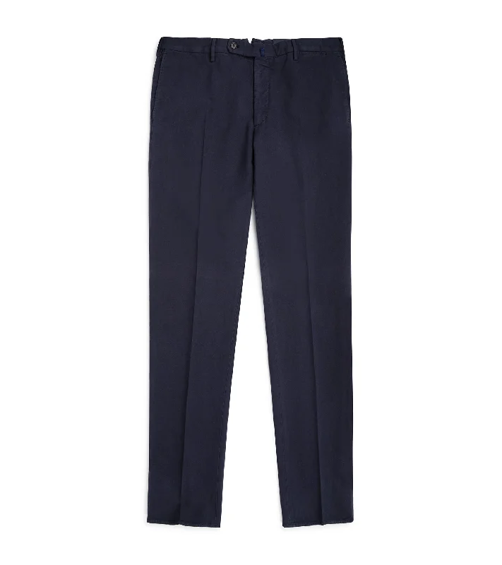 Incotex Regular Doeskin Chino Trousers: Navy