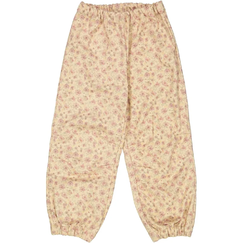 Softshell Pants Jean - soft beige flowers