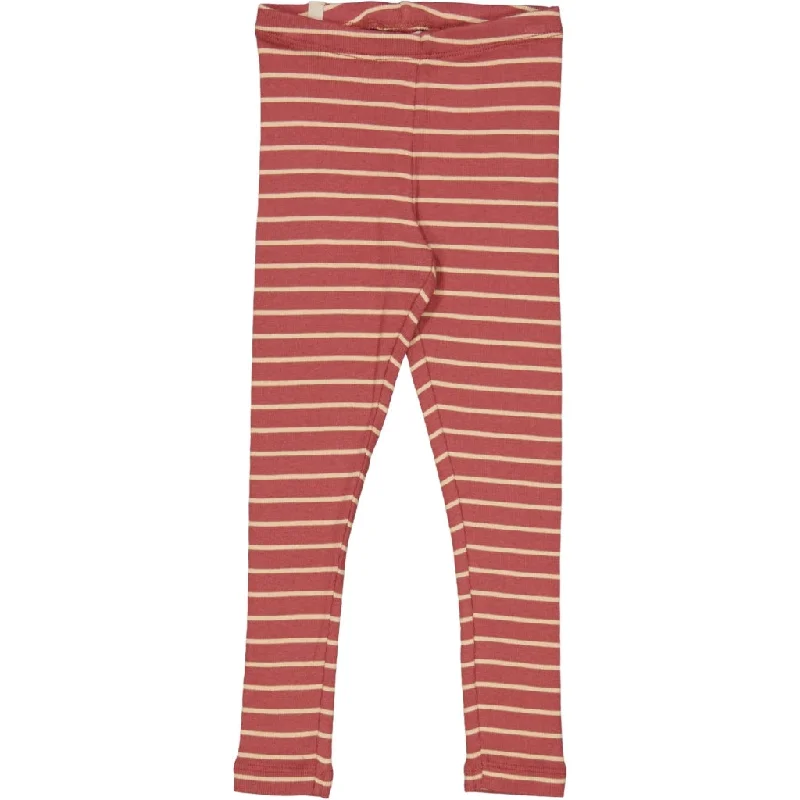 Rib Leggings - apple butter stripe