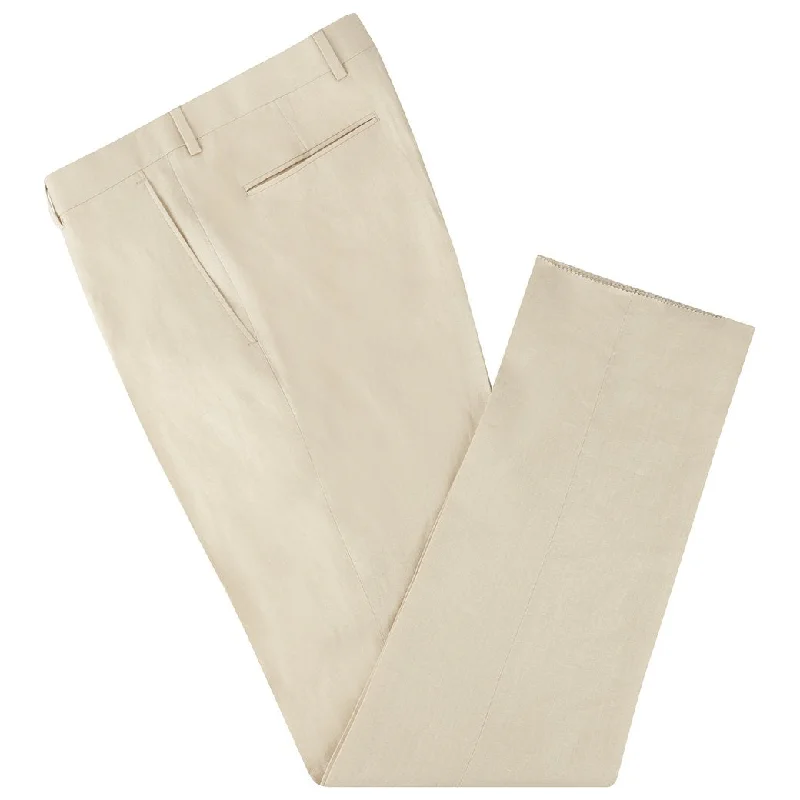 Barney Beige Linen Trousers