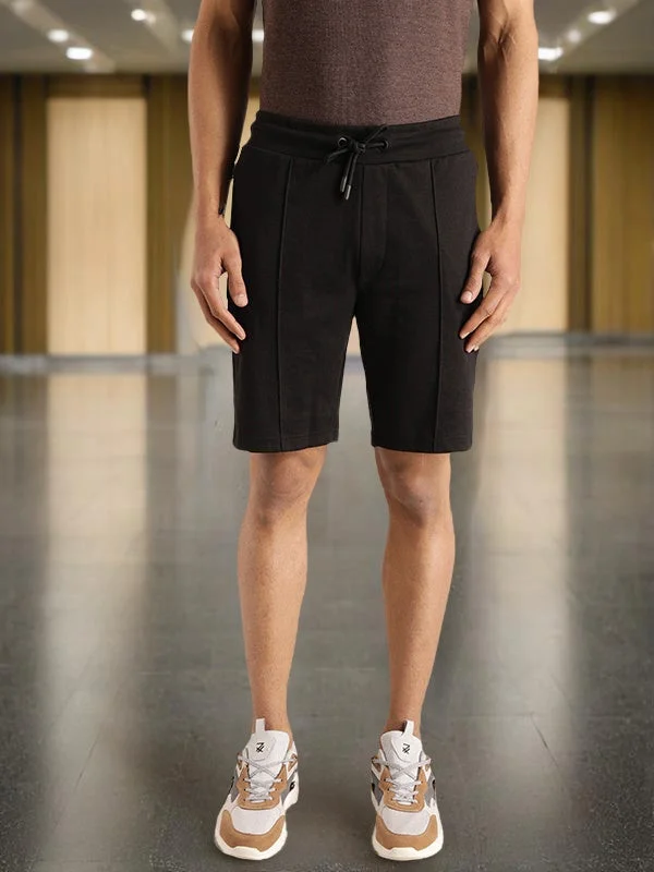 Men Solid Cotton Blend Shorts