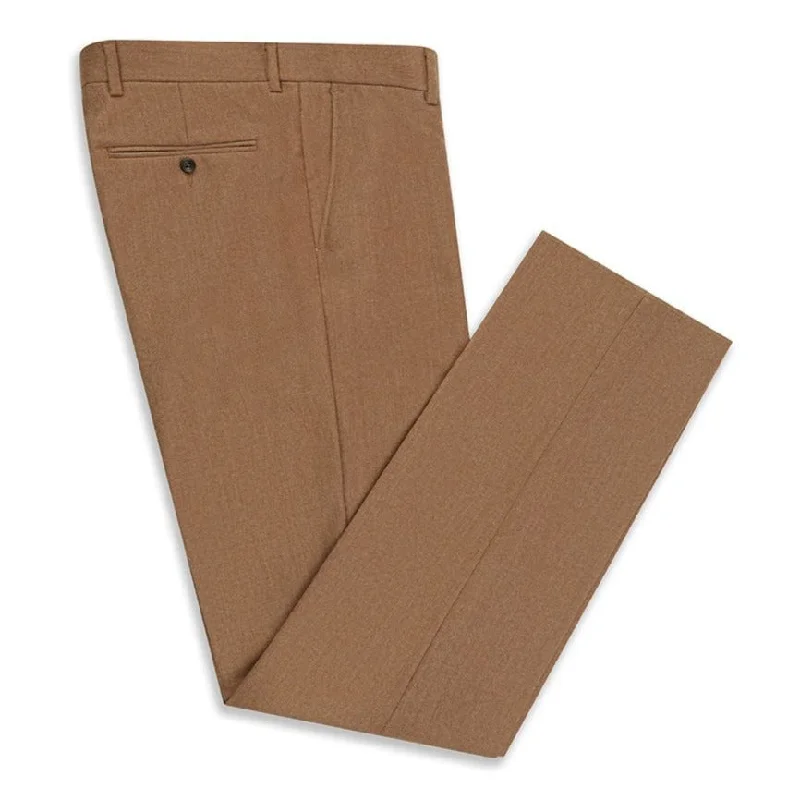 Barney Camel Flannel Trousers