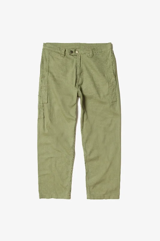 Blacksmith - Herringbone Easy Pants - Light Olive