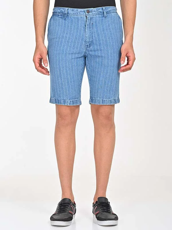 Men Striped Cotton Shorts