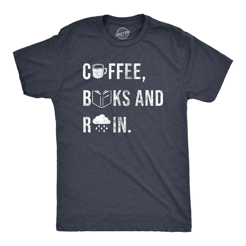 Coffee Books And Rain Men's T Shirt