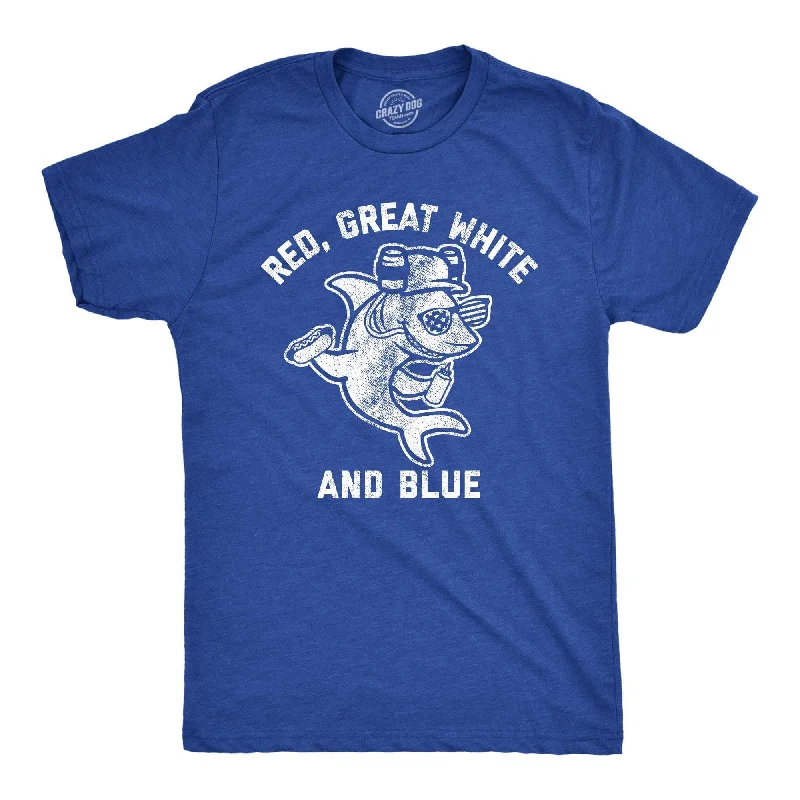 Red, Great White, And Blue Men's T Shirt