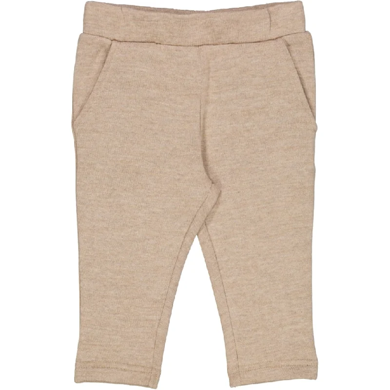 Wool Sweat Pants Petri - khaki melange