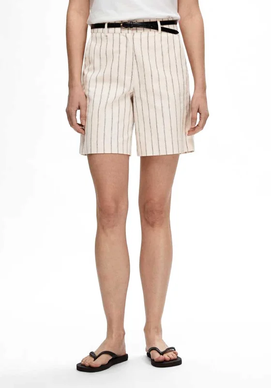 Selected Femme Hilda Tailored Shorts, Sandshell