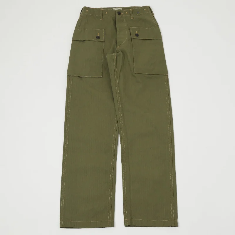 Buzz Rickson's U.S. Marine Corps Herringbone Pants - Olive