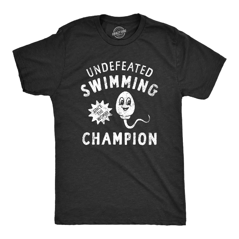 Undefeated Swimming Champion Men's T Shirt