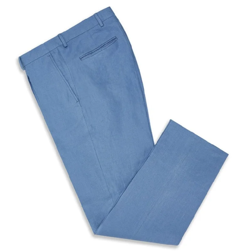 Barney Pale Blue Linen Trousers