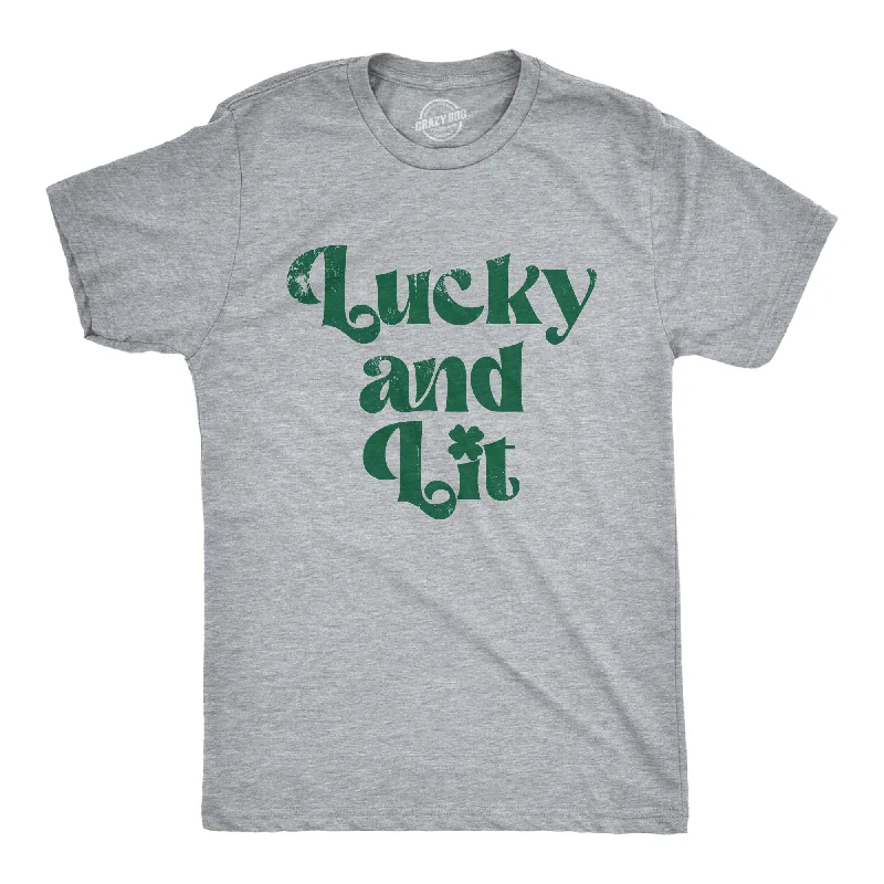 Lucky And Lit Men's T Shirt