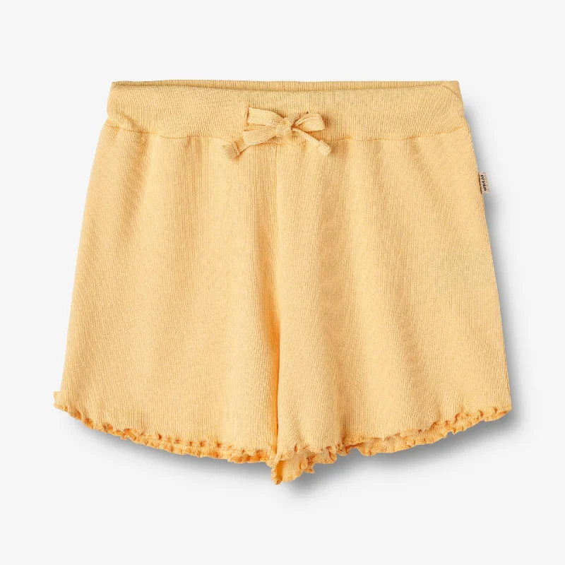 Rib Shorts Gertrud - pale apricot