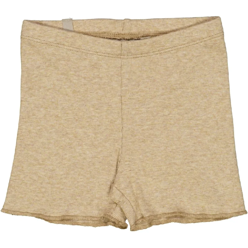 Rib Shorts - dark oat melange