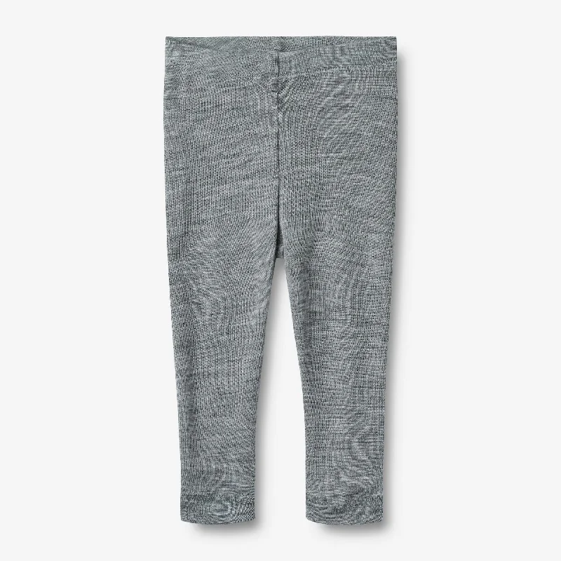 Wool Leggings Agi | Baby - melange grey