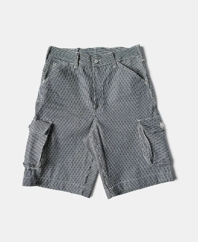 Hickory Stripe Cotton Cargo Shorts