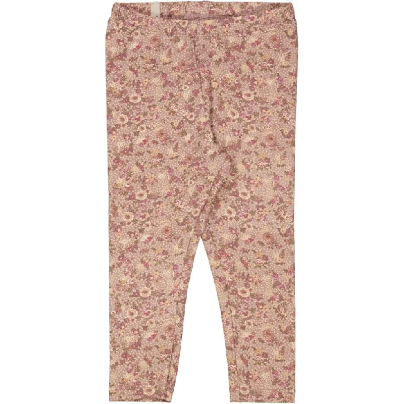 Jersey Leggings - rose snow flowers