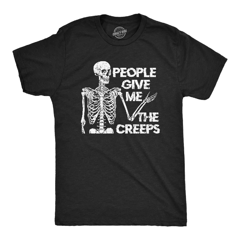 People Give Me The Creeps Skeleton Men's T Shirt