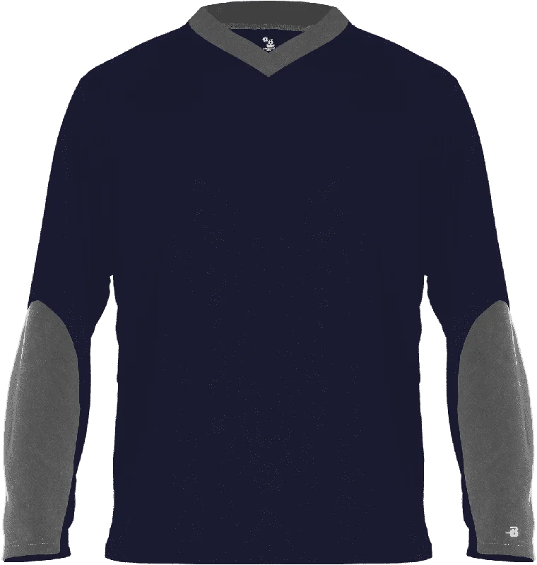 Badger Sport 426400 Sweatless Long Sleeve Tee - Navy Graphite