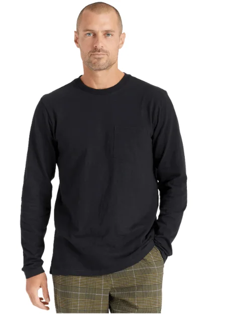 Basic L/S Pocket Tee | Black1